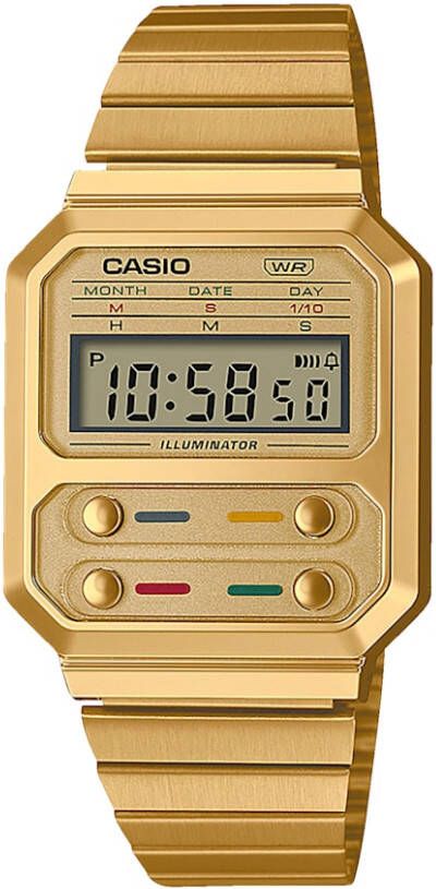 Casio Herenchronograaf A100WEG 9AEF Goudkleur