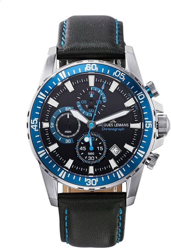 Jacques Lemans Herenchronograaf Serie Liverpool, collectie Sport, 1 2088B Blauw