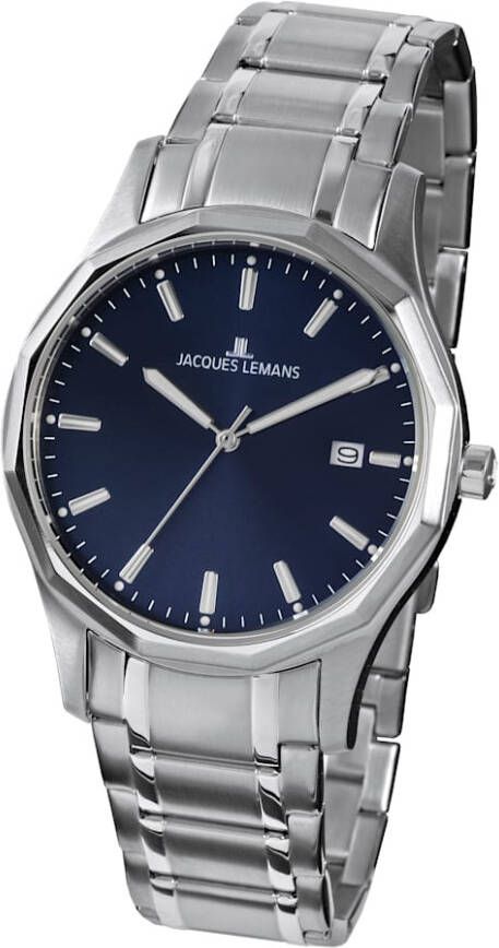 Jacques Lemans Herenhorloge Stockholm, Classic 1 2012C Zilverkleur