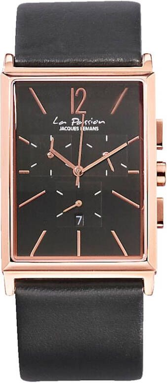 Jacques Lemans Unisex chronograaf Serie La Passion LP 127E Zwart