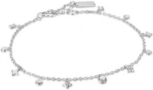 Ania Haie Enkelbandjes Star Mother Of Pearl Drop Zilverkleurig