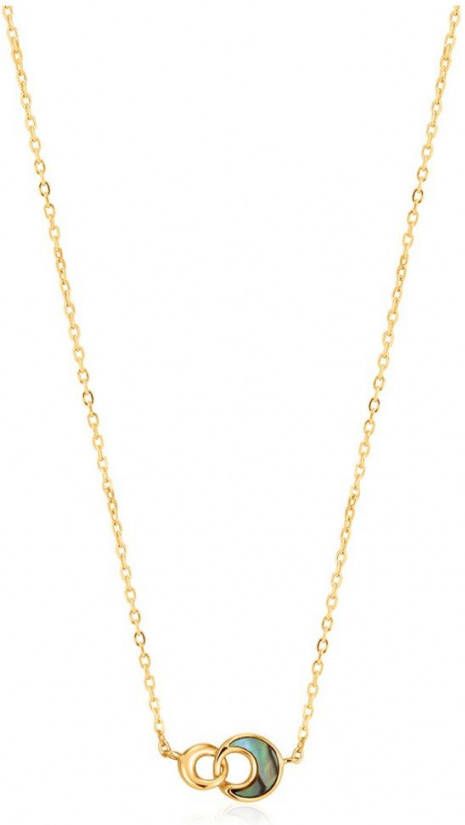 Ania Haie Kettingen AH N027 03G 925 Sterling Zilver Turning Tides Collier 43 cm Goudkleurig