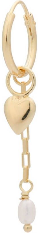 Anna + Nina Sea Pearl enkele oorring verguld