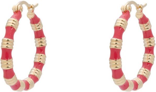 Anna + Nina Sweet Berry Hoop oorringen verguld