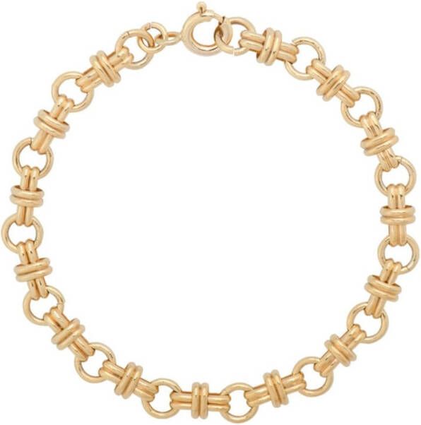 Anna + Nina Twin Rolo armband verguld