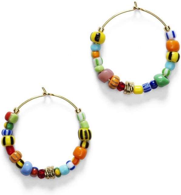 ANNI LU Wavy Alaia oorringen verguld