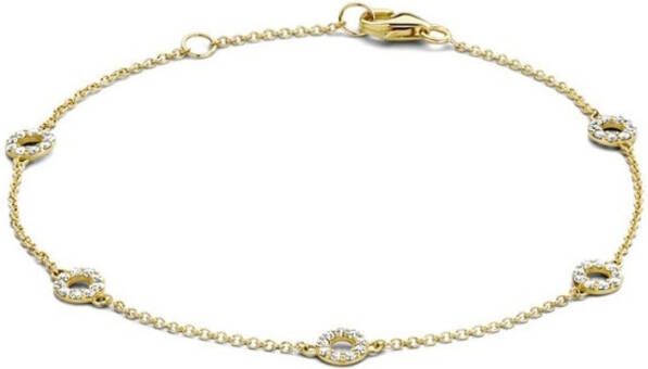 Blush Armband van 14 karaat geelgoud met zirkonia 2200YZI