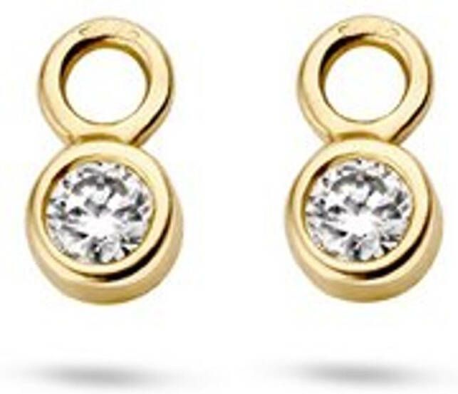 Blush Oorbedels van 14 karaat geelgoud met zirkonia 9058YZI