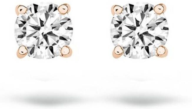 Blush Oorknopjes van 14 karaat rosé, goud met zirkonia 7127RZI