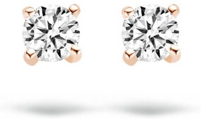 Blush Oorsknopjes van 14 karaat rosé, goud met zirkonia 7128RZI