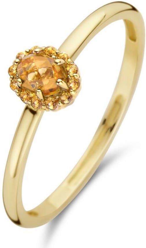 Blush Ring van 14 karaat geelgoud met citrien 1226YCI