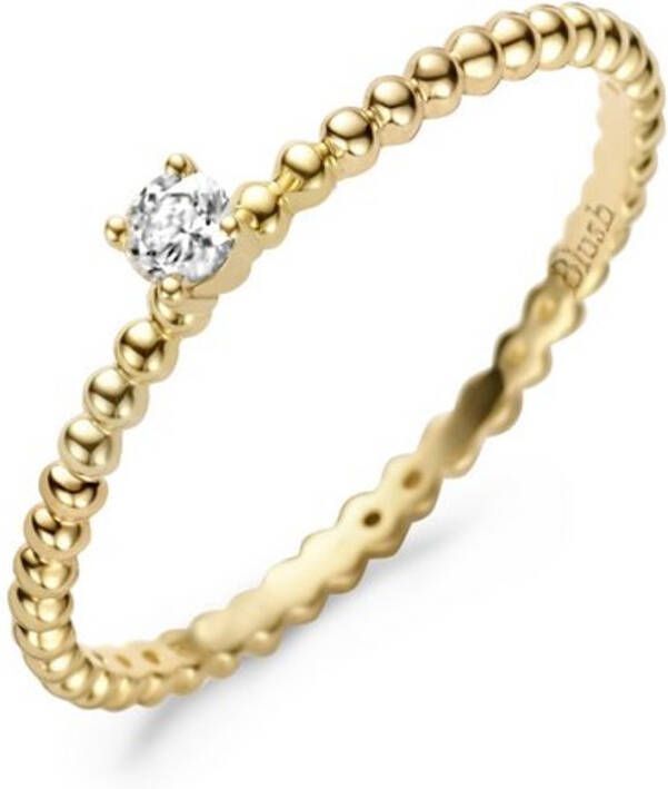 Blush Ring van 14 karaat geelgoud met zirkonia 1215YZI