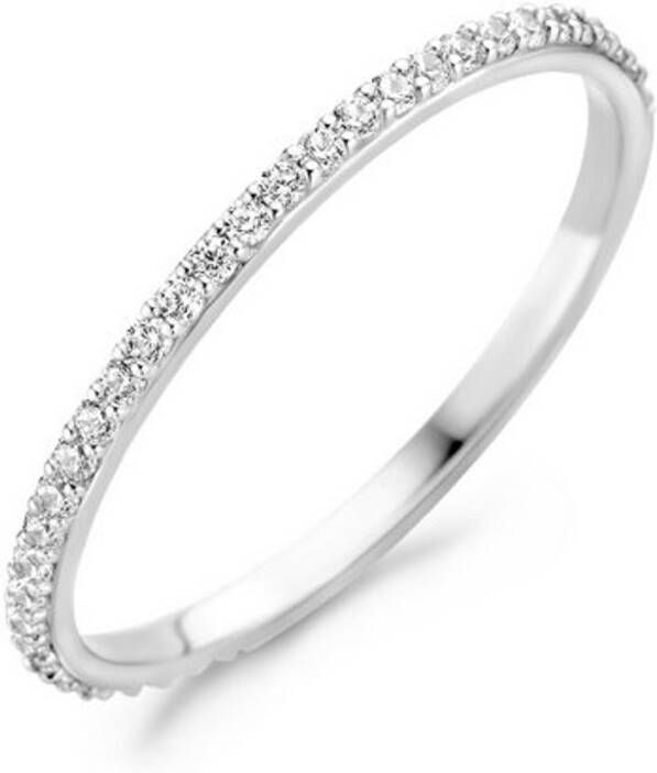 Blush Ring van 14 karaat witgoud met zirkonia 1201WZI