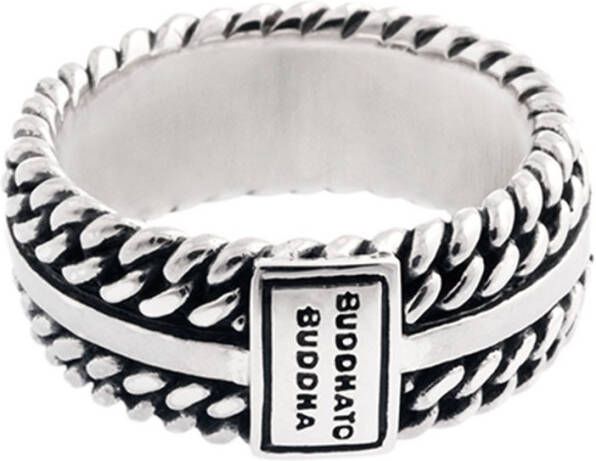 Buddha To Buddha ring Chain Texture zilver