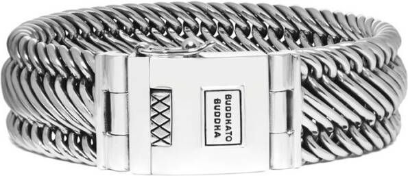 Buddha to Buddha Edwin brede armband van zilver
