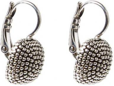 Camps en Camps Oorbellen Silver Squared Dormeuses Zilverkleurig
