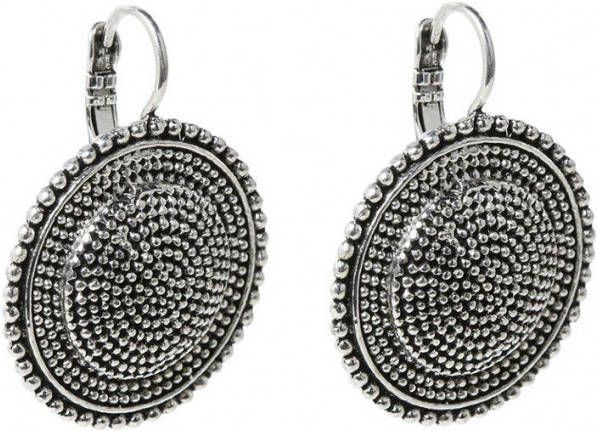 Camps en Camps Oorbellen Disc Dormeuses Zilverkleurig