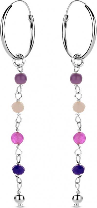 Casa Jewelry Lovely Lavender oorringen van zilver
