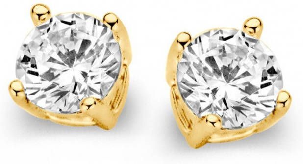 Casa Jewelry Oorknoppen Marry M van zilver goud verguld