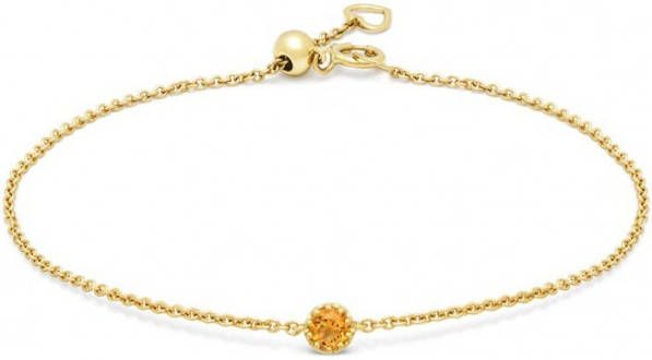 Diamond Point Geelgouden armband, 0 10 ct madeira citrien, Joy