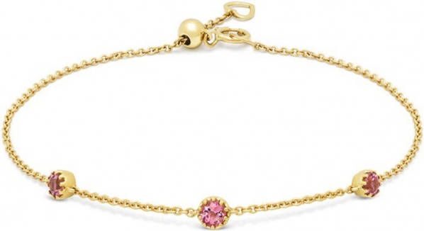 Diamond Point Geelgouden armband, 0 36 ct roze toermalijn, Joy