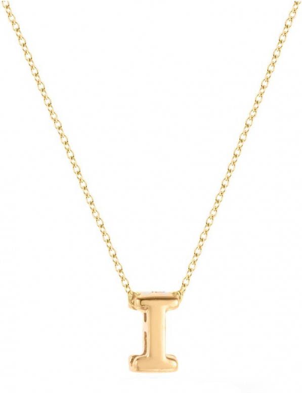 Diamond Point Geelgouden collier Alphabet