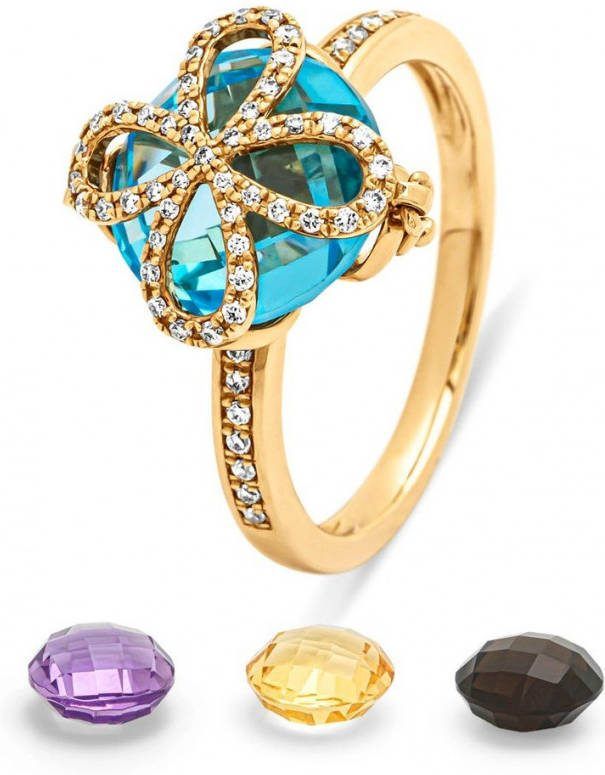 Diamond Point Geelgouden ring, 4.98 ct topaas, Varié