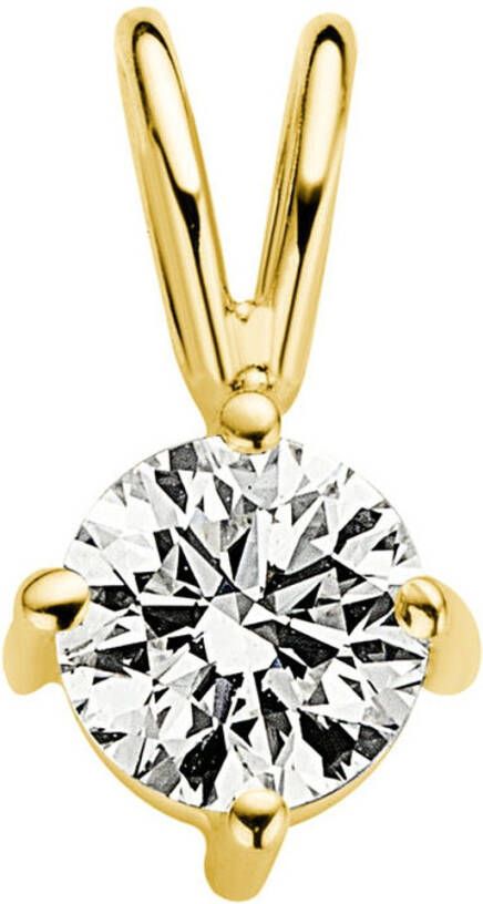 Diamond Point Geelgouden solitair groeibriljant hanger, 0 34 ct 0 34 ct diamant Groeibriljant