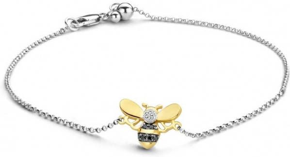 Diamond Point Gouden armband 0 03 ct diamant Queen Bee