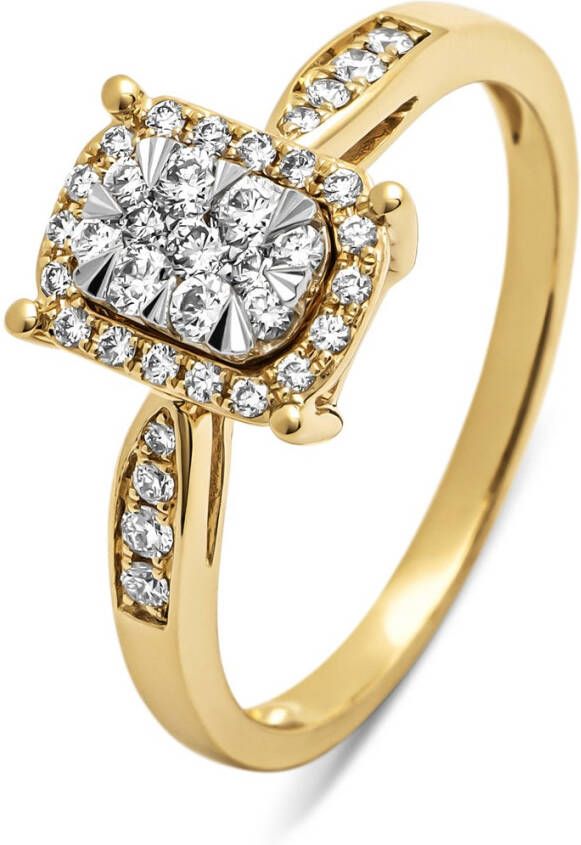 Diamond Point Gouden ring, 0 34 ct diamant, Enchanted