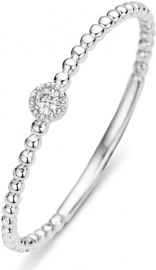 Diamond Point Ring van 14 karaat witgoud met 0 03 ct diamant Joy
