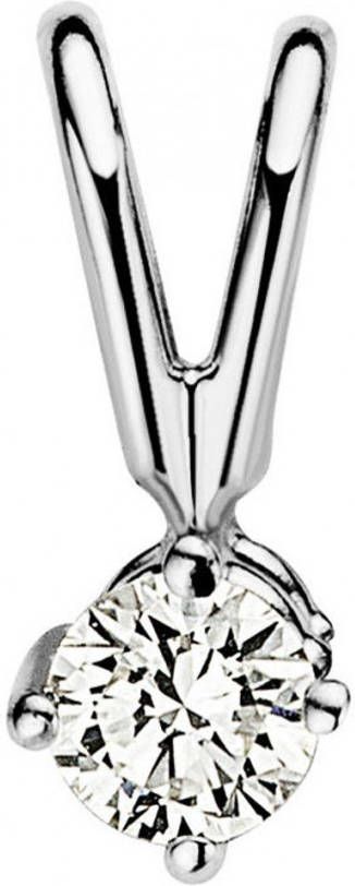 Diamond Point Solitair groeibriljant hanger van 18 karaat witgoud, 0 06 ct 0 06 ct diamant