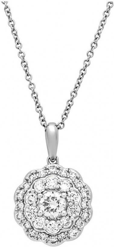 Diamond Point Witgouden hanger, 0 67 ct diamant, Christmas collection