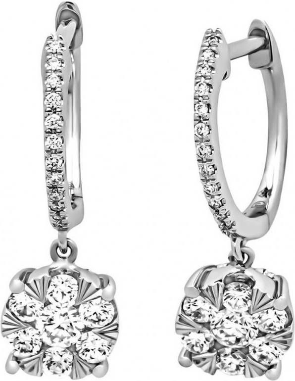 Diamond Point Witgouden oorsieraden, 0 64 ct diamant, Enchanted