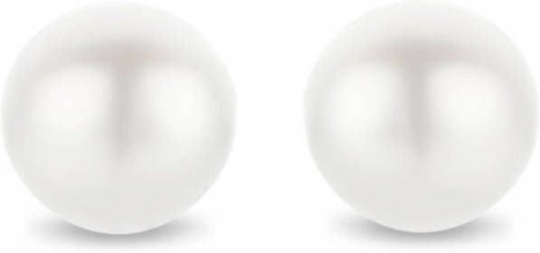 Diamond Point Witgouden oorsieraden witte zoetwaterparel Riviè, ra