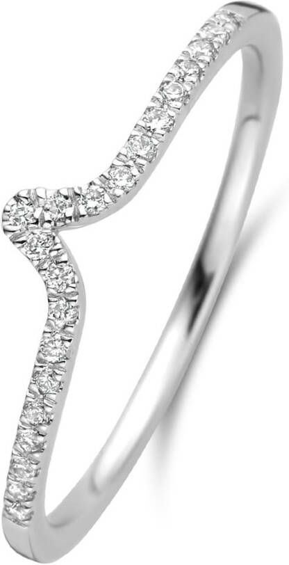 Diamond Point Witgouden ring 0 08 ct diamant Cosmic