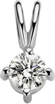 Diamond Point Solitair groeibriljant hanger van 18 karaat witgoud, 0 22 ct 0 22 ct diamant