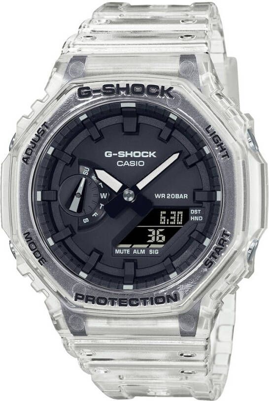 G-SHOCK G Shock Classic Style GA 2100SKE 7AER Skeleton Series White horloge