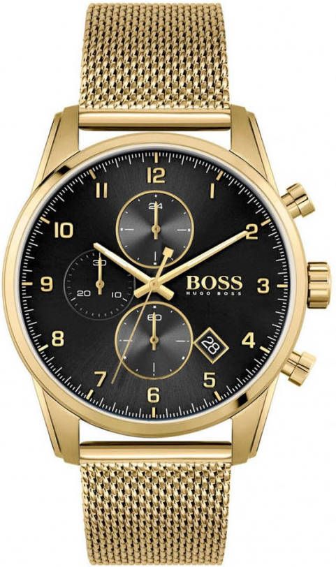 Boss Horloges Watch Skymaster Goudkleurig