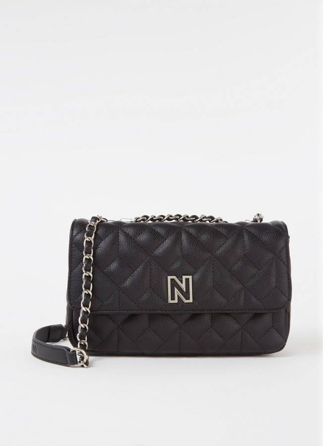 NIKKIE Ann quilted schoudertas met logo