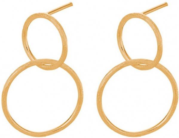 Pernille Corydon Double oorstekers verguld