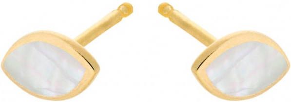 Pernille Corydon Flake oorknopjes verguld