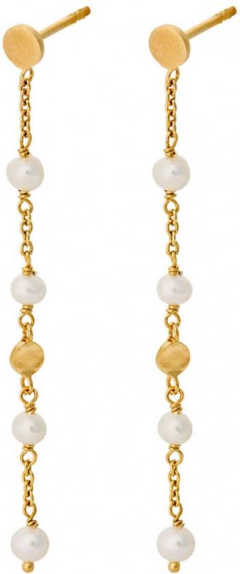 Pernille Corydon Ocean Pearl oorstekers verguld