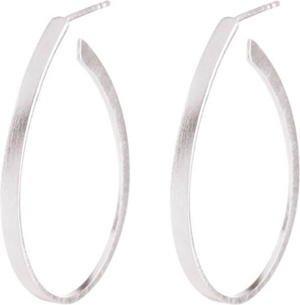 Pernille Corydon Oval oorringen van zilver