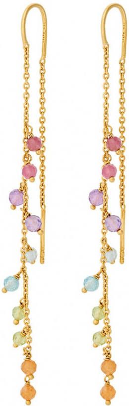 Pernille Corydon Rainbow oorhangers verguld