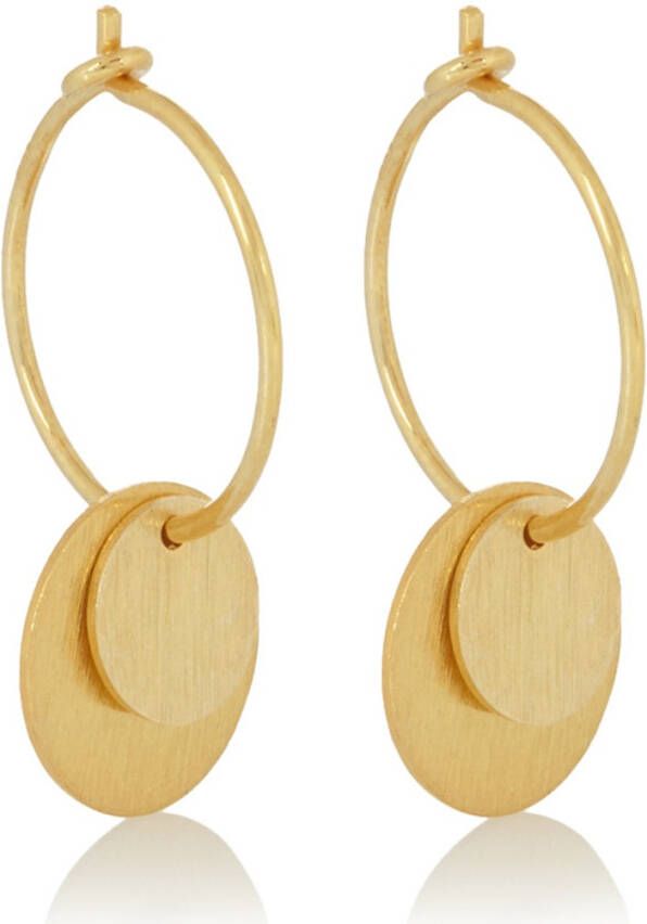 Pernille Corydon Small Coin oorringen verguld