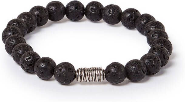 Profuomo Kralenarmband met lavasteen PP1K000209