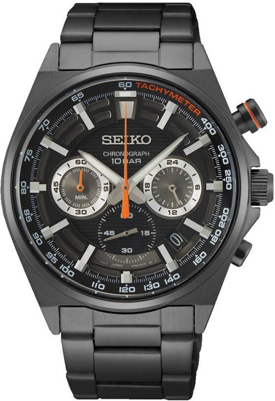 Seiko horloge SSB399P1 antraciet