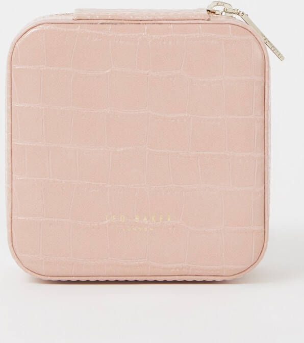 Ted Baker Hazelli sieraden case met crocostructuur