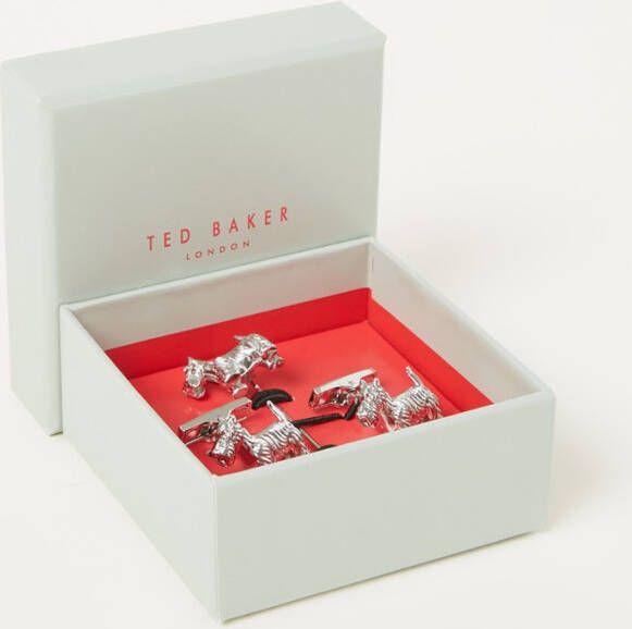 Ted Baker Scottie manchetknopen en lapel pin in giftset